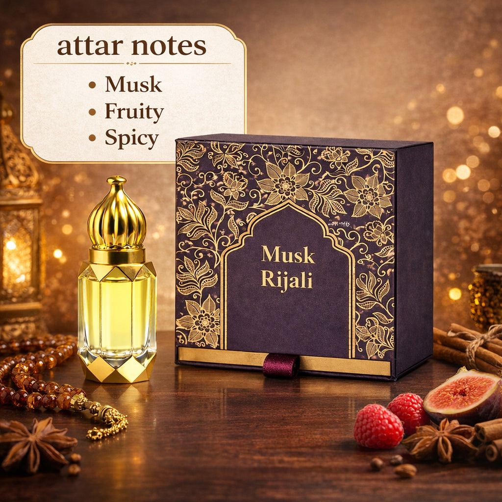 ENROSE Musk Rijali Oriental Unisex Fragrance, Musky Floral Citrus Woody Scent, Ideal for Gifting, 6ml