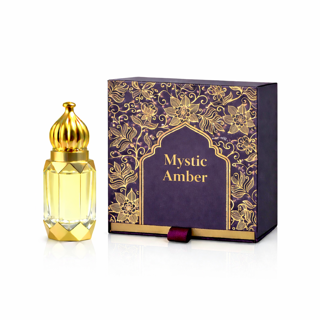 ENROSE Mystic Amber Attar, Unisex Oriental Woody Aromatic Lavender Powdery Fragrance, Premium Imported Oil, Long Lasting, 6ml