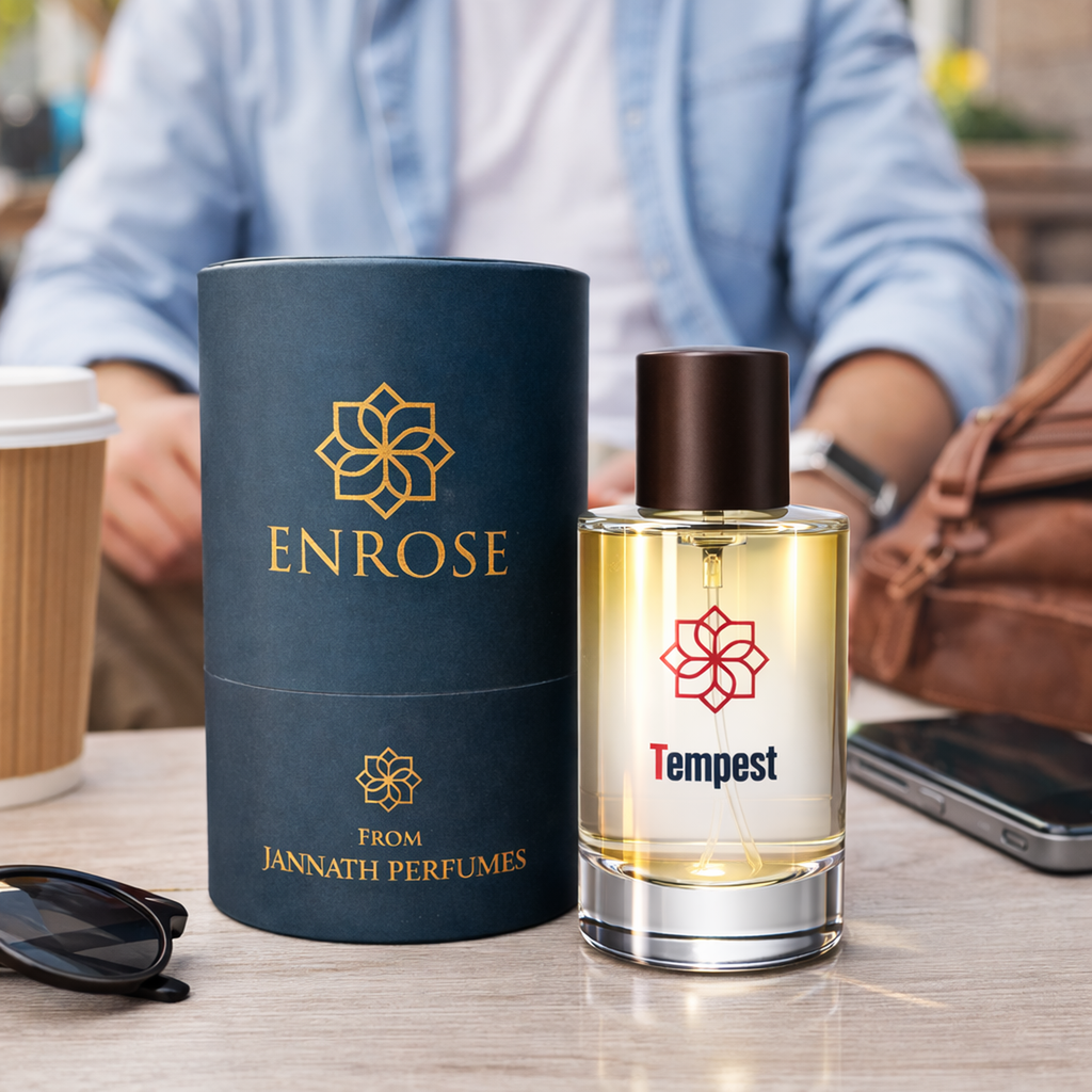 ENROSE Tempest Eau de Parfum for Men, Aquatic Fresh Fragrance, Sea Water, Lavender, Sandalwood Notes, 50ml