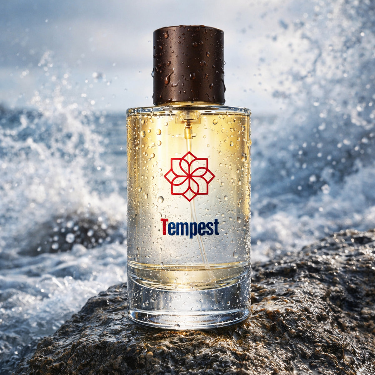 ENROSE Tempest Eau de Parfum for Men, Aquatic Fresh Fragrance, Sea Water, Lavender, Sandalwood Notes, 50ml